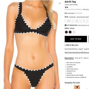 Revolve Lovers + friends Bikini Adrift Top size M / medium , bottom size L